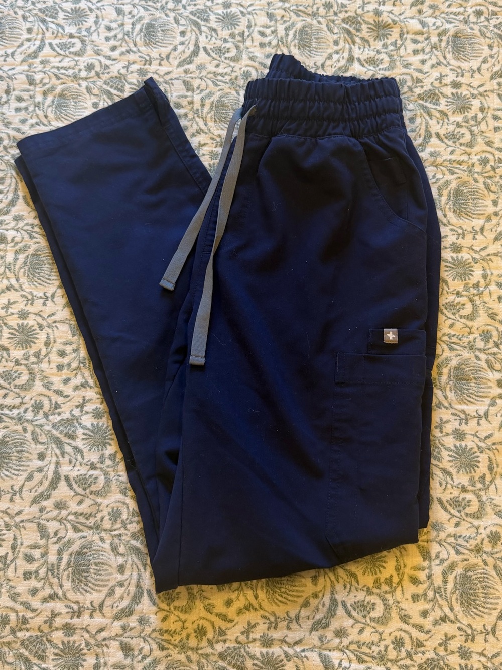 Navy Figs Straight Leg Scrub Pants